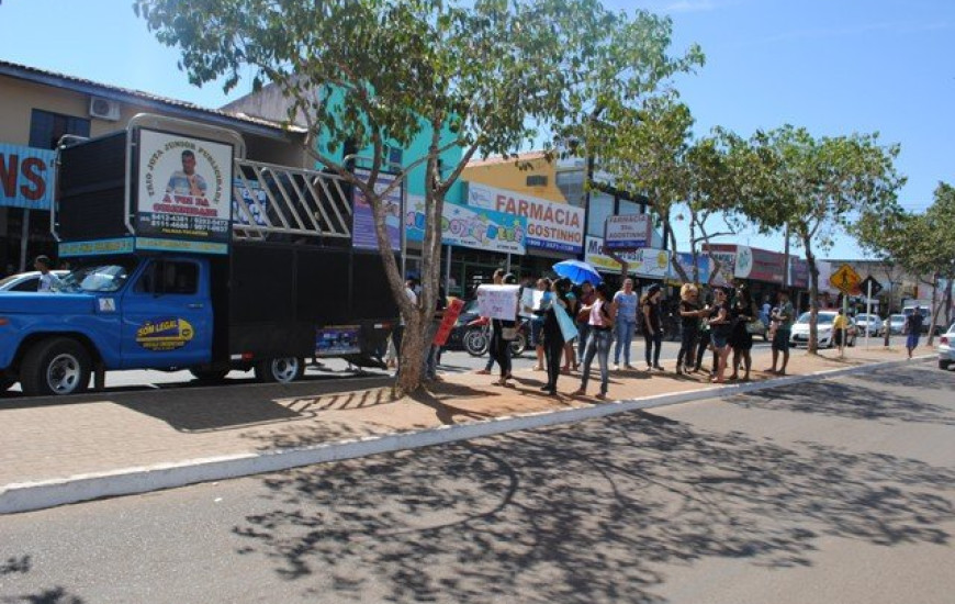 Servidores em manifestação