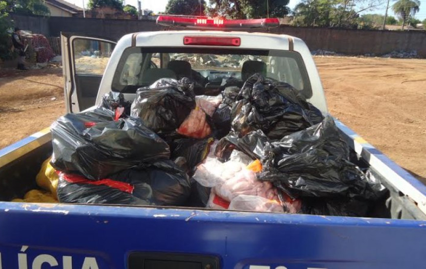 245kg de carne foram recolhidos