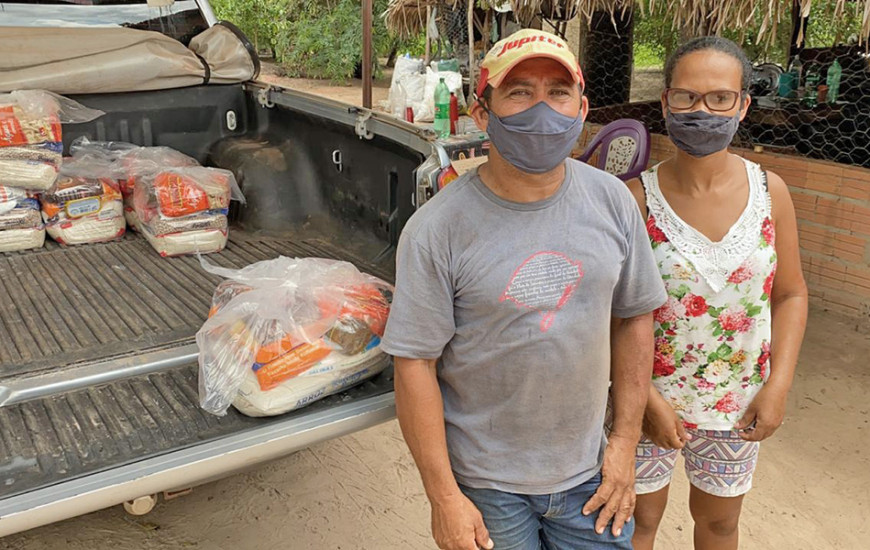 O assentado Antônio Carvalho conhecido como “Pezim” agradeceu o auxílio.