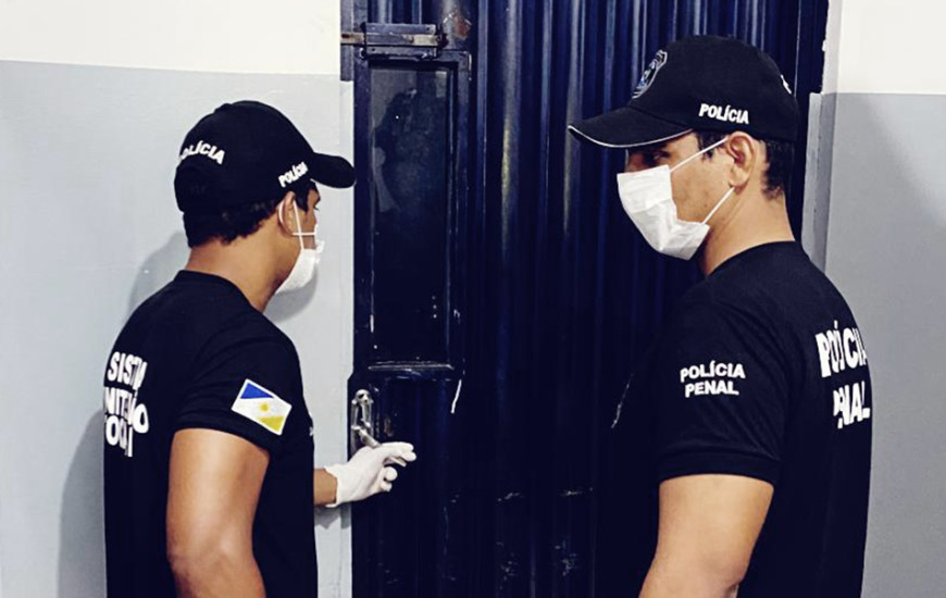 Foram selecionadas celas para receber novos presos durante a quarentena.