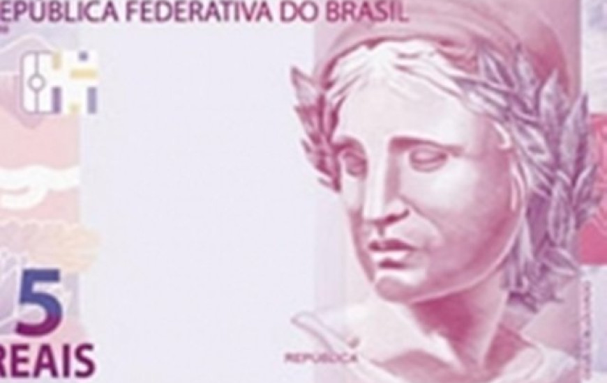 Nova cédula de R$ 5