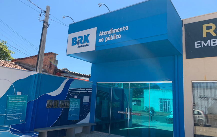 Prédio para atendimento presencial da BRK em Taquaralto.