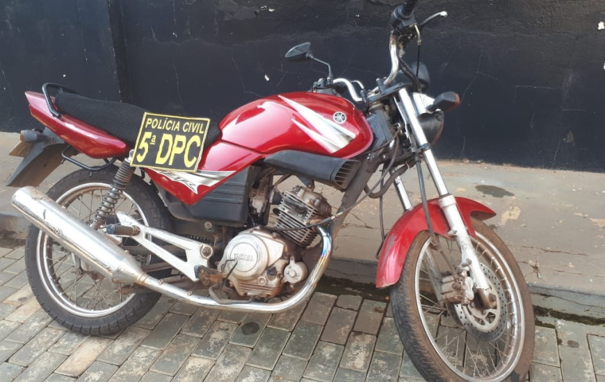 Moto furtada recuperada na região Sul de Palmas