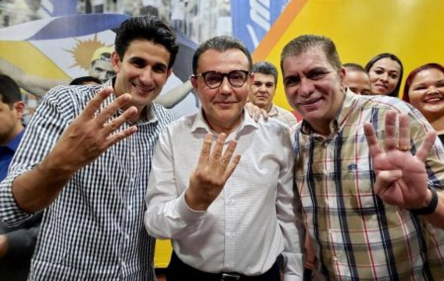 Tiago Andrino, Carlos Siqueira e Carlos Amastha