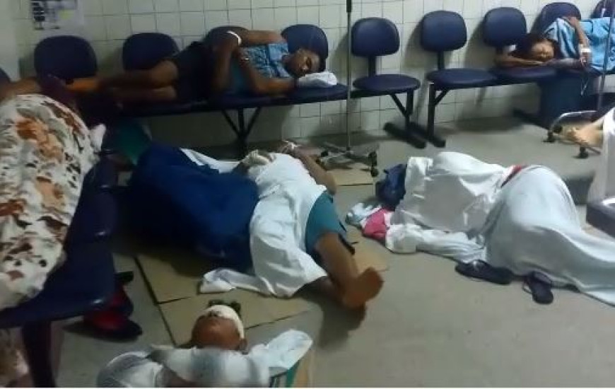 Pacientes são filmados no chão e em cadeiras do HGP
