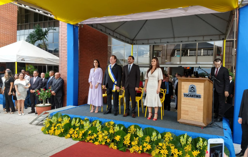 Após a posse na AL, outra cerimônia foi realizada no Palácio Araguaia