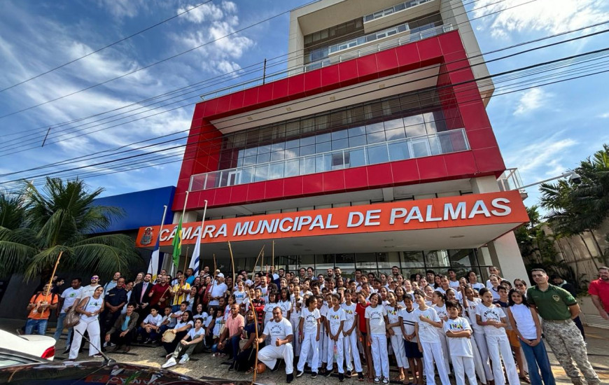 Mobilização durante a audiência sobre capoeira na Câmara