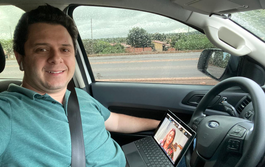 Tiago Dimas durante a sessão remota desta terça, 26.