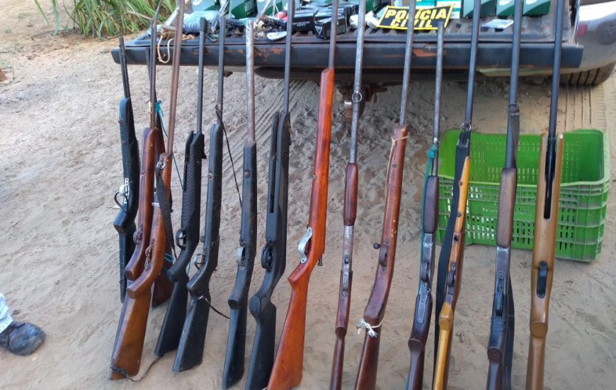 Armas apreendidas.