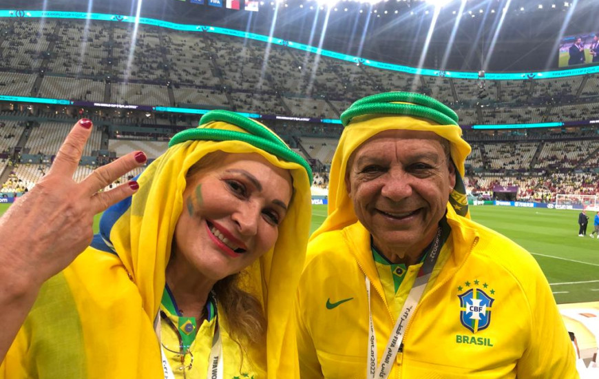 Leomar Quintanilha e sua esposa Márcia