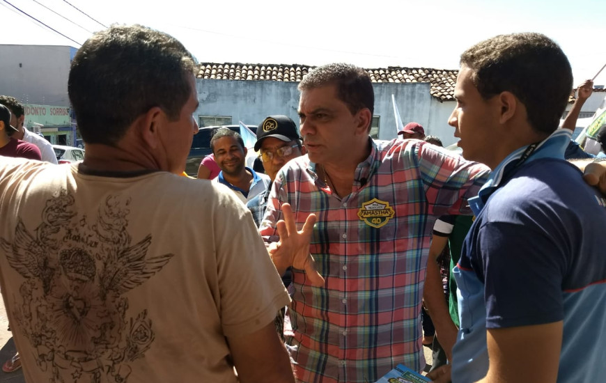 Na cidade, o candidato do PSB participou de reuniões e caminhada com lideranças