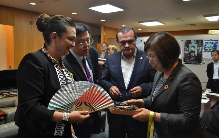 Kátia Abreu em viagem oficial a Tóquio, Japão