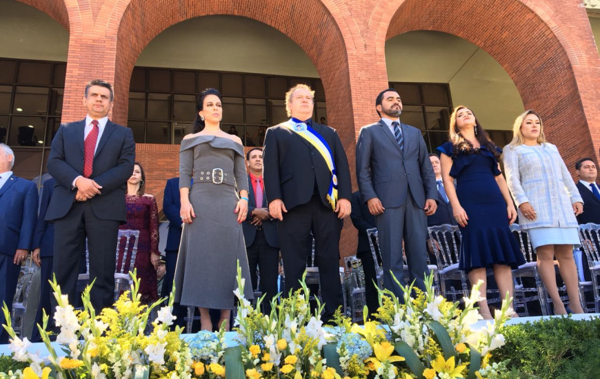 Posse finalizou com evento em palanque montado na Praça dos Girassóis