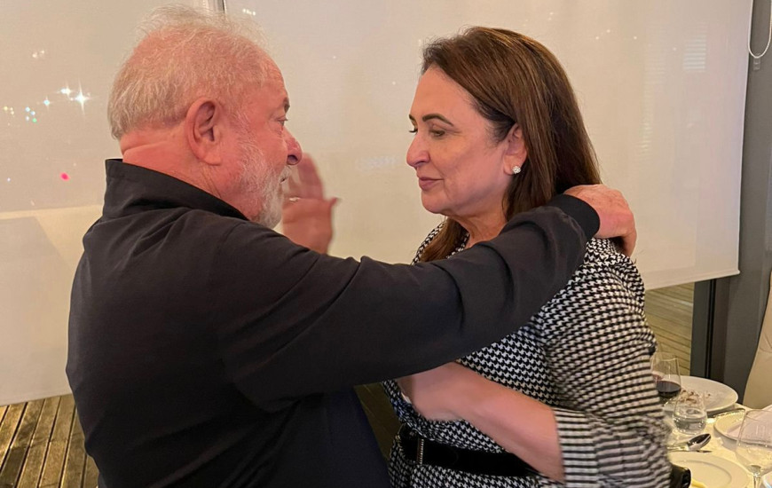 Kátia com Lula em Lisboa: apoio a Dilma não foi esquecido
