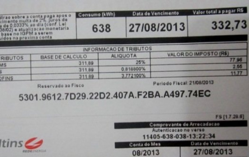 Consumidor paga conta mais cara