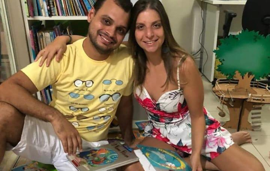 Vivian e Rodrigo, idealizadores do Historinhas para Contar