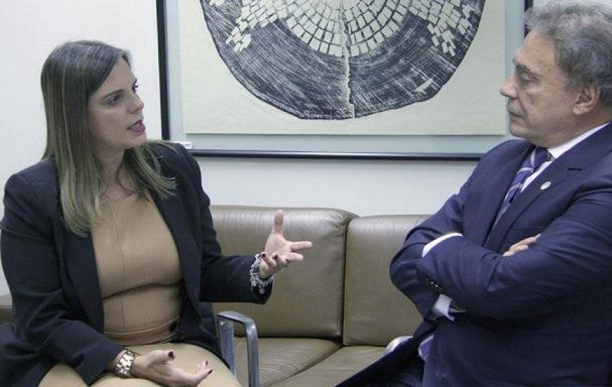 Claudia fala de energia limpa em visita a senador