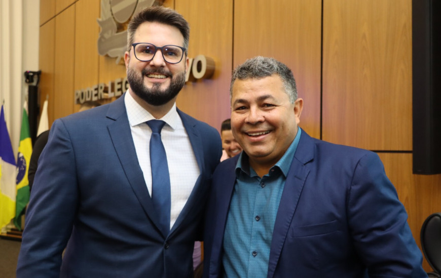 Eduardo Mantoan e o vereador Folha