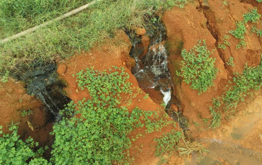 Durante inspeção o Naturatins identificou pontos de infiltração