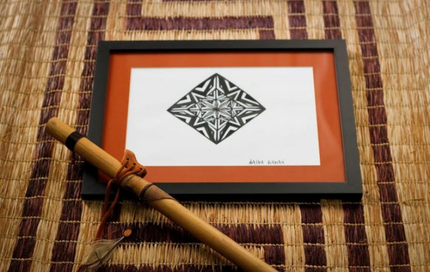 Pinturas têm no grafismo Karajá sua referência