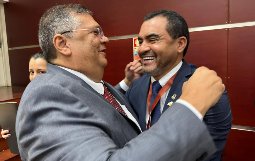 Governador Wanderlei Barbosa e ministro da Justiça, Flávio Dino.