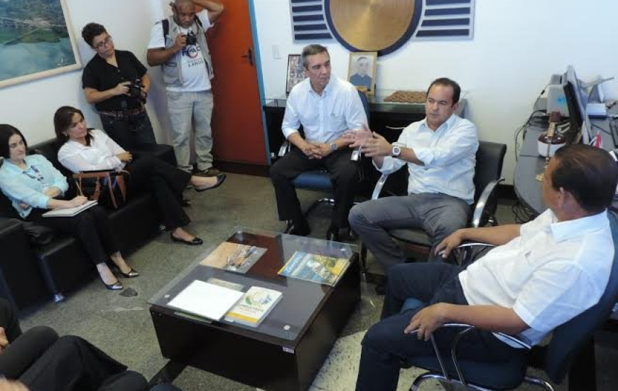 Reunião com prefeito e empresários