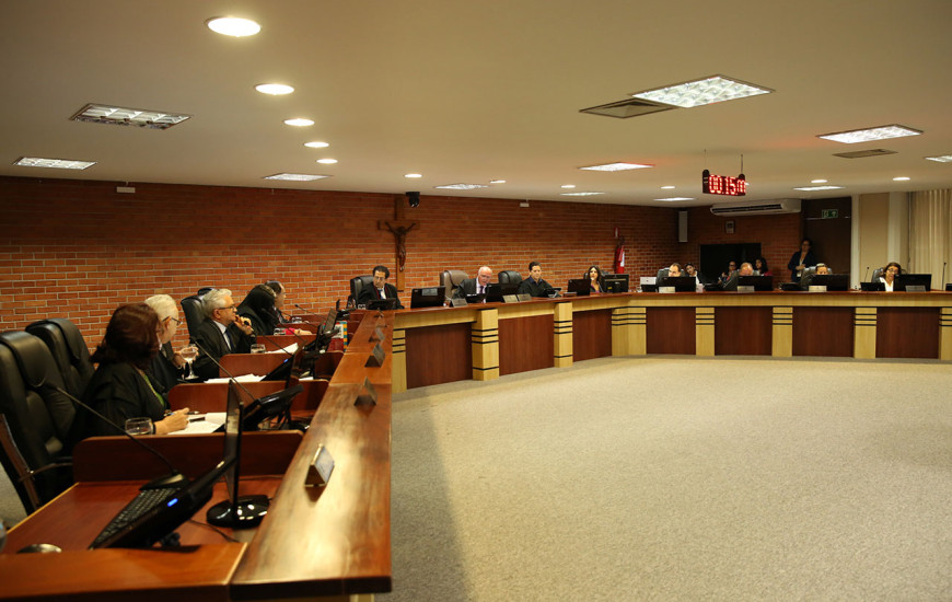 Pleno do TJ no dia da votação da alteração da Lei Orgânica 