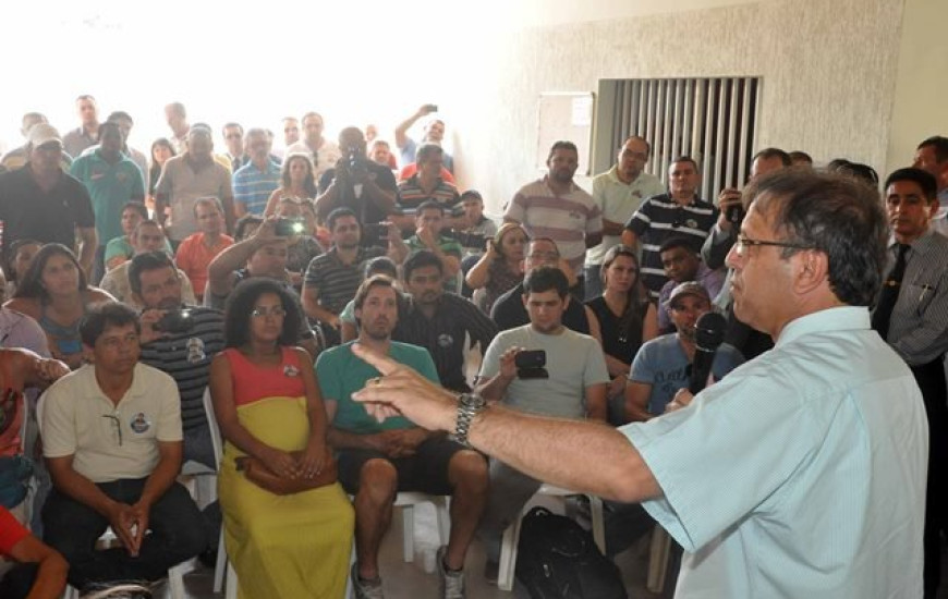 Marcelo Miranda em reunião com Polícia Civil