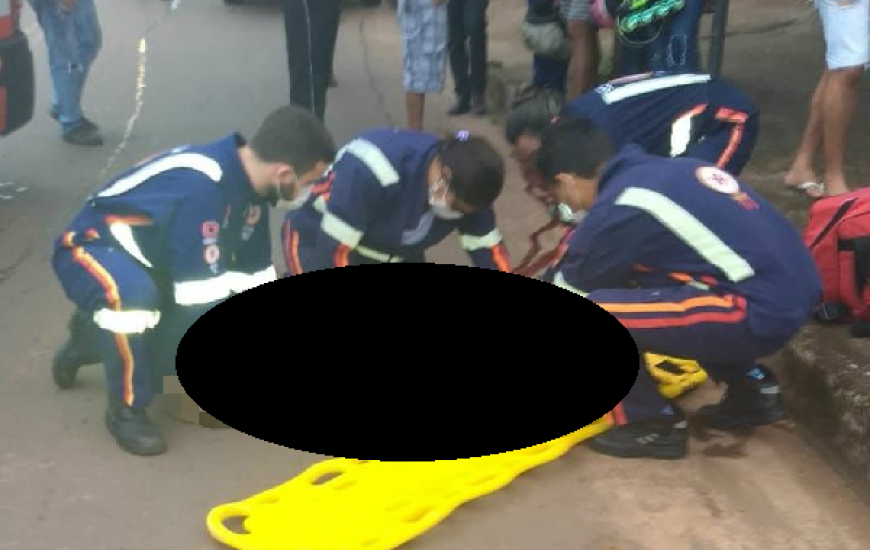 Menina foi socorrida pelo Samu, mas faleceu