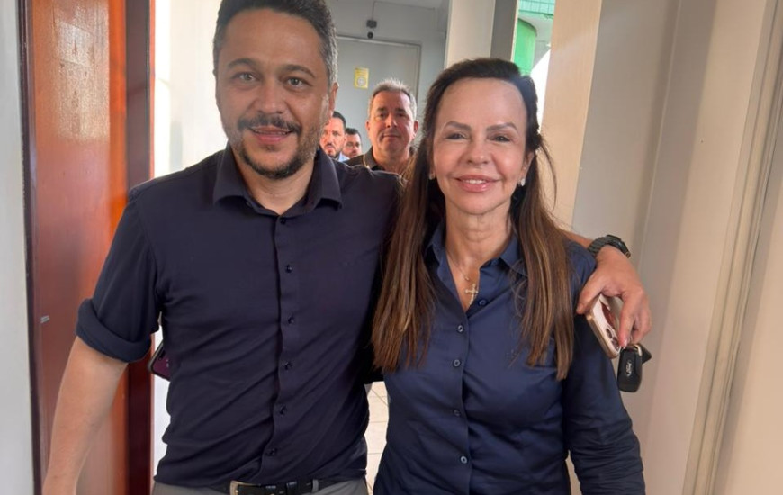 Dorinha e o presidente da Câmara de Araguaína, Max Baroli